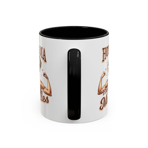Hot Mama Has Muscles Coffee Mug - Fun & Motivational 11/15oz Accent Mug for Fitness Lovers