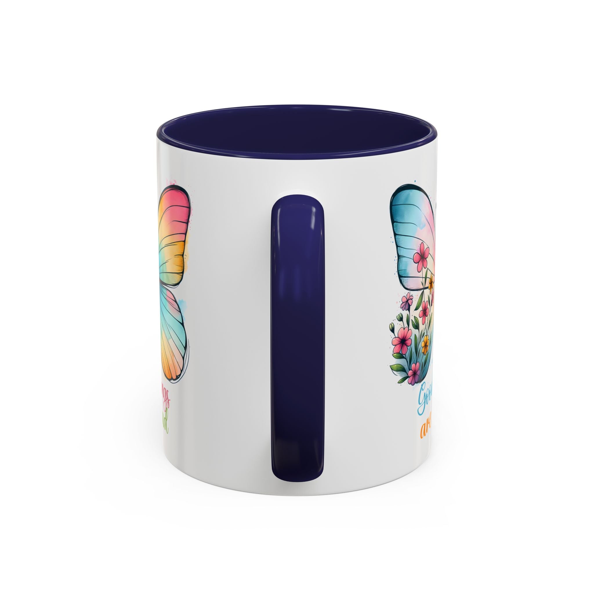 Inspirational Butterfly Coffee Mug positive vibe mental health