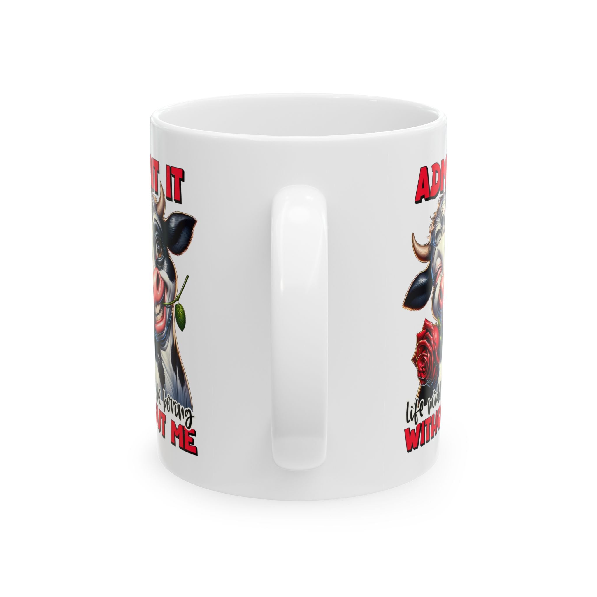 funny attitude cow coffee Mug with Fun Quote - 11oz & 15oz, Cute Gift for Cow Lovers,  Coffee Lovers, Kitchen Essentials