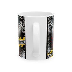 Stay Out of My Crime Scene gothic coffee Mug | Funny Coffee Cup | Ideal Gift for True Crime Lovers  Halloween