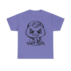 Don't Duck With Me Unisex Heavy Cotton Tee - Fun Cartoon Design Perfect for Casual Days