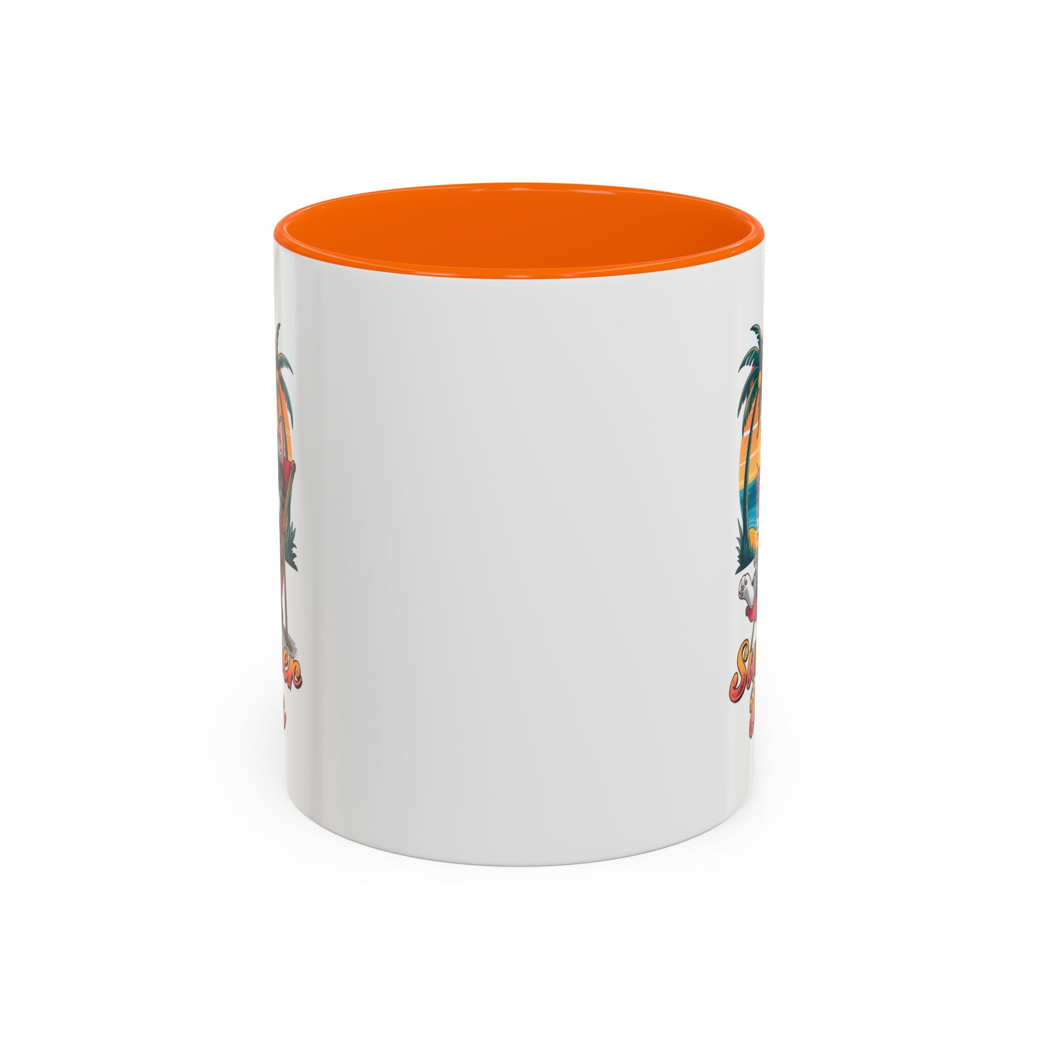 Summer Vibes Coffee Mug, Tropical Cat Mug, Beach Lover Gift, Fun Animal Sipware, Vacation-themed Drinkware, Pet Lover Cup