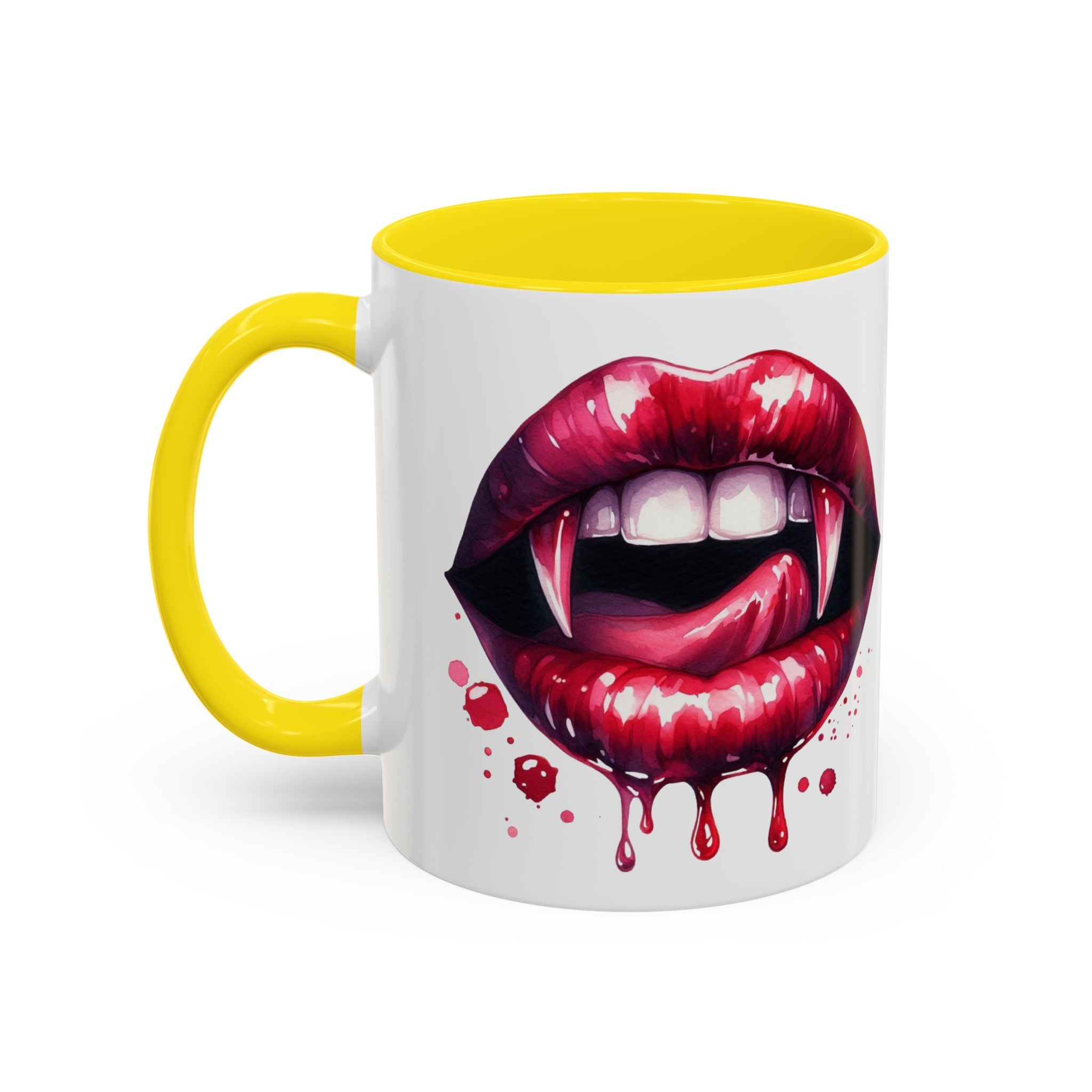 Gothic Vampire Teeth Coffee Mug – Perfect for Halloween, Spooky Occasions, Gift for Horror Lovers, Unique Accent Cup