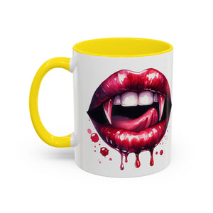 Gothic Vampire Teeth Coffee Mug – Perfect for Halloween, Spooky Occasions, Gift for Horror Lovers, Unique Accent Cup