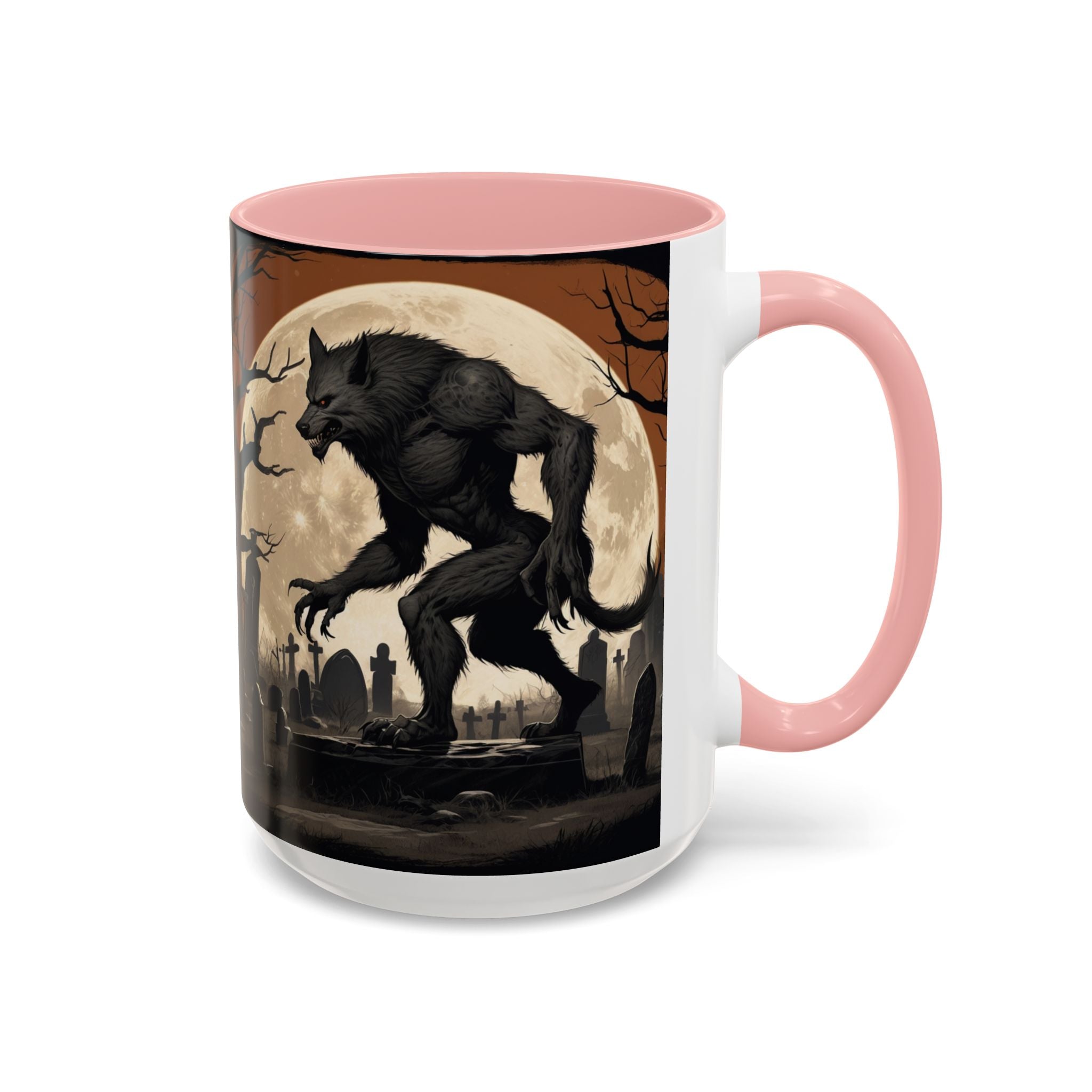 Werewolf Moon Coffee Mug — Gothic Graveyard Accent Mug fantasy horror