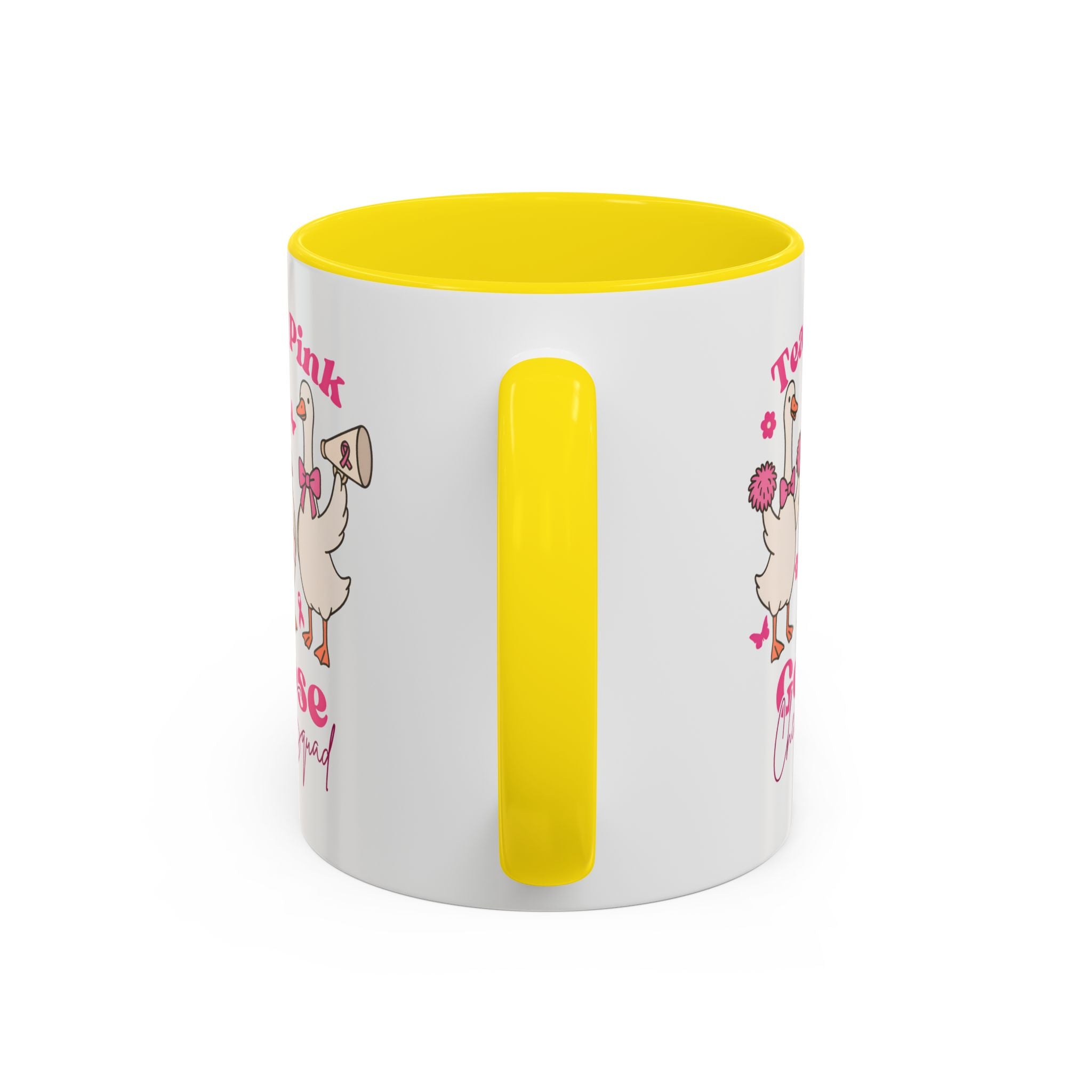 cancer awareness Team Pink Goose Cheer Squad Coffee Mug - Cute Animal Mug for Fun Gifts,   Home Decor/Office Use