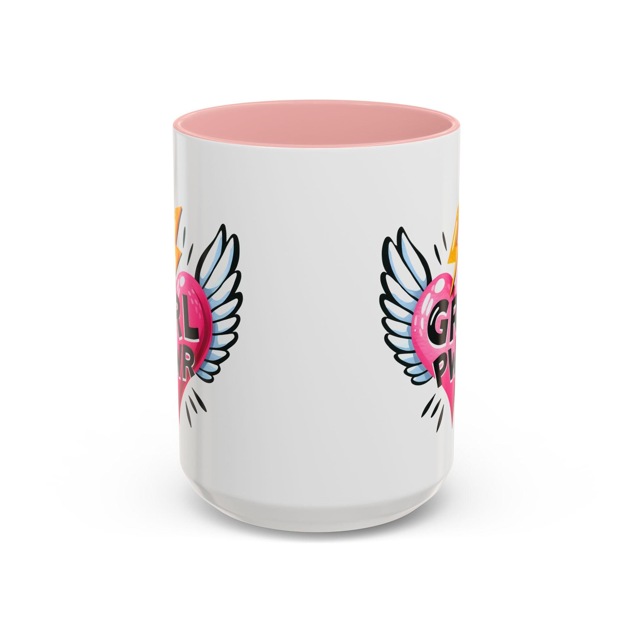 Empowering Heart Coffee Mug | Inspirational Gift for Women, GRL PWR Mug, Cute Kitchen Decor, Unique Friendship Gift, Motivational Coffee Cup