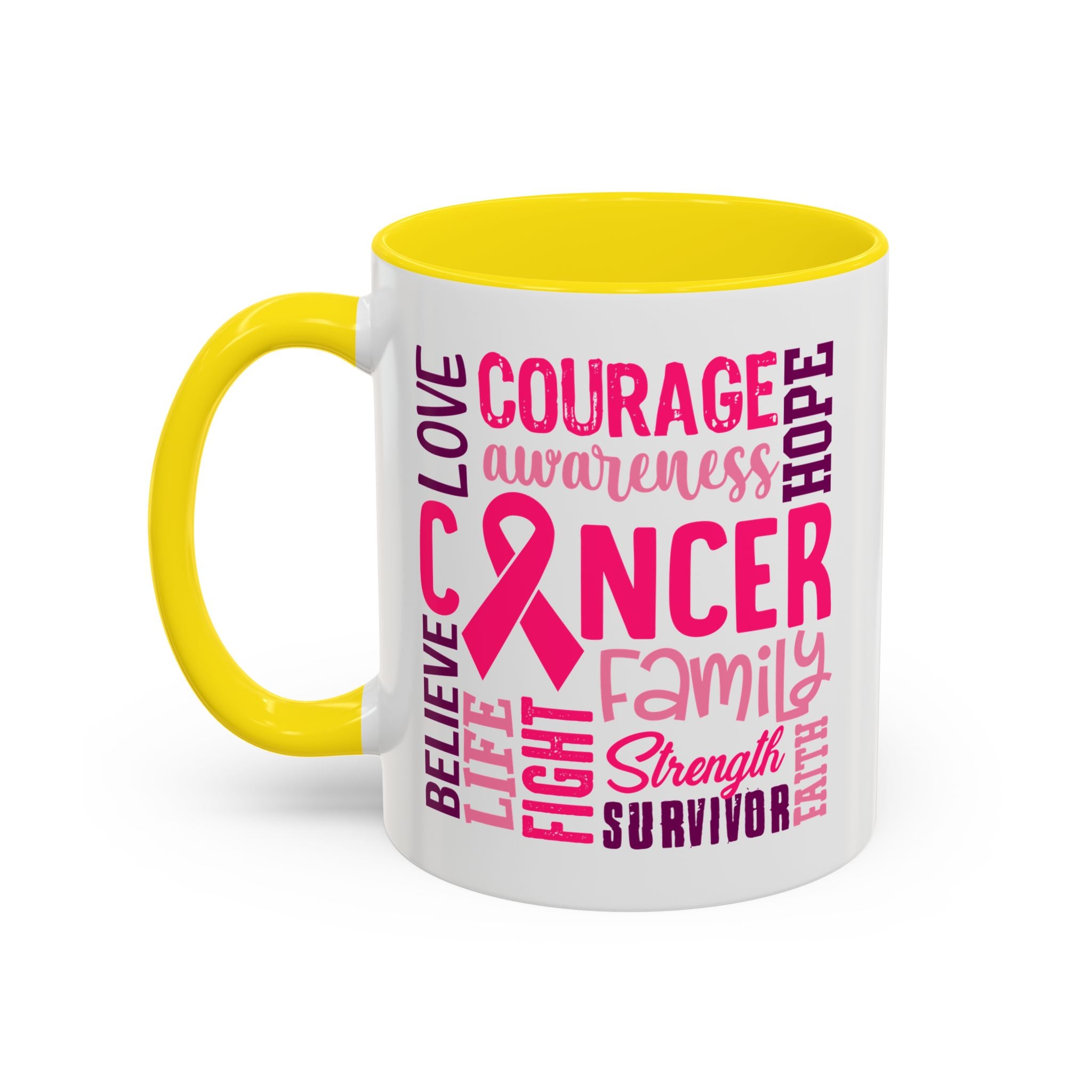 Inspirational Cancer Awareness Coffee Mug, Support Gift, Hope for Survivors, Breast Cancer Month, Motivational Mug, Encouragement Mug