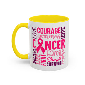 Inspirational Cancer Awareness Coffee Mug, Support Gift, Hope for Survivors, Breast Cancer Month, Motivational Mug, Encouragement Mug