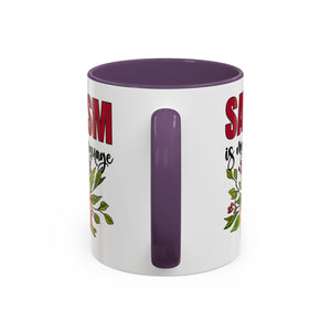 Sarcasm Floral Accent Coffee Mug - 11oz & 15oz funny