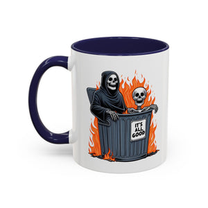 Funny Grim Reaper Coffee Mug - Perfect for Halloween, Gift for Friends, Quirky Kitchen Decor, Novelty Drinkware