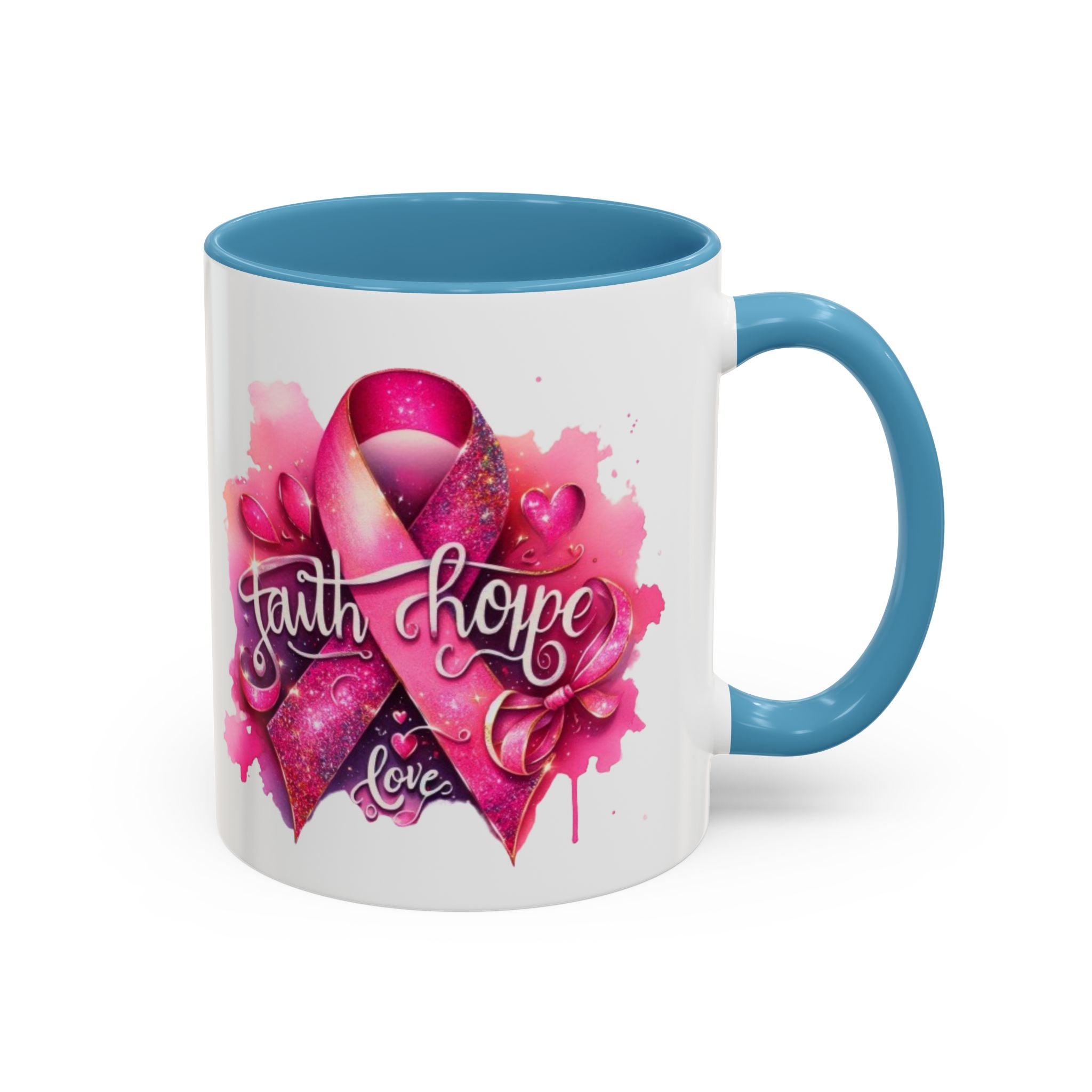 Cancer awareness Inspirational Hope & Faith and Love Coffee Mug