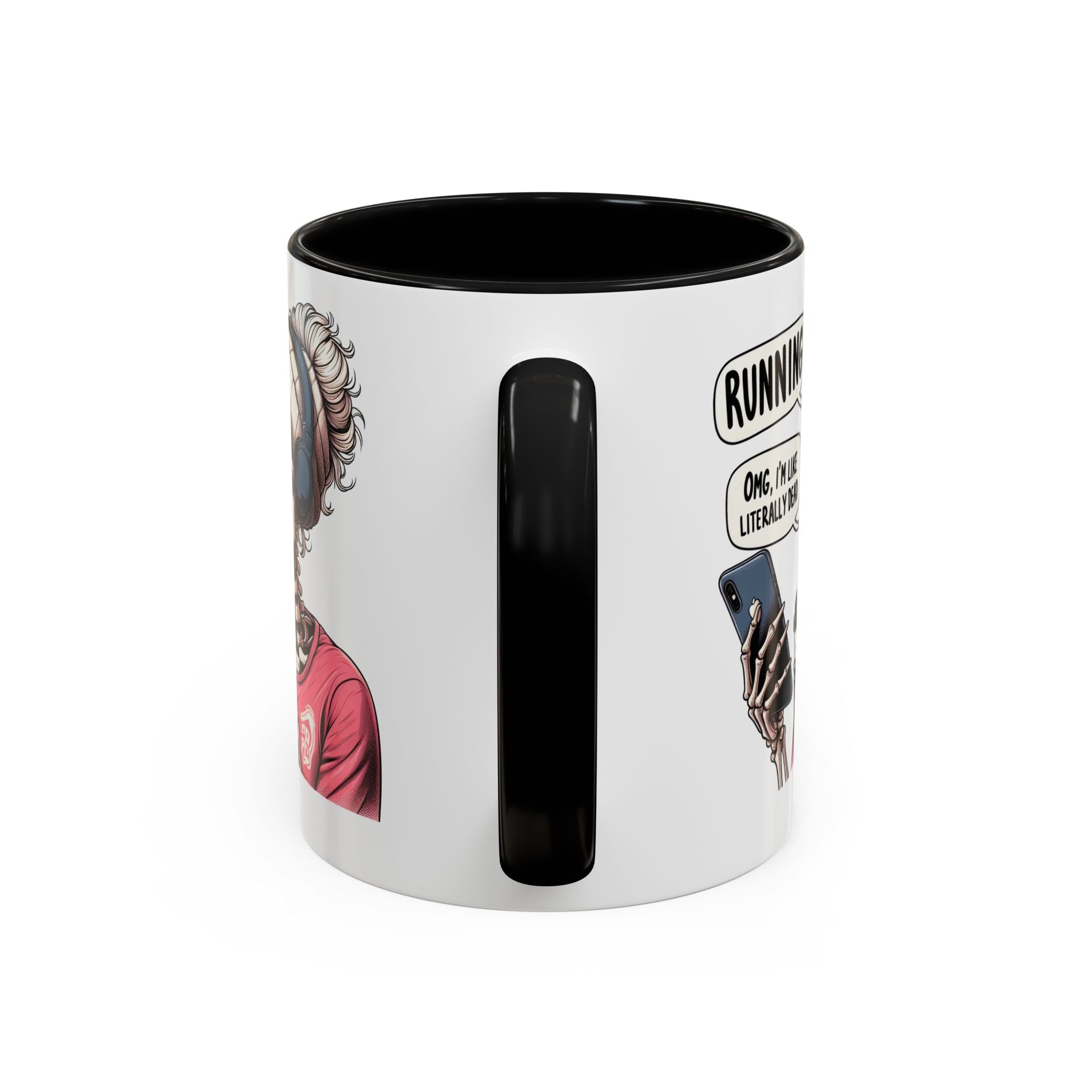 Running Skeleton Coffee Mug - Perfect for Fitness Lovers, Halloween Decor, Gift for Runners, Funny Tea Cup, Workout Enthusiast