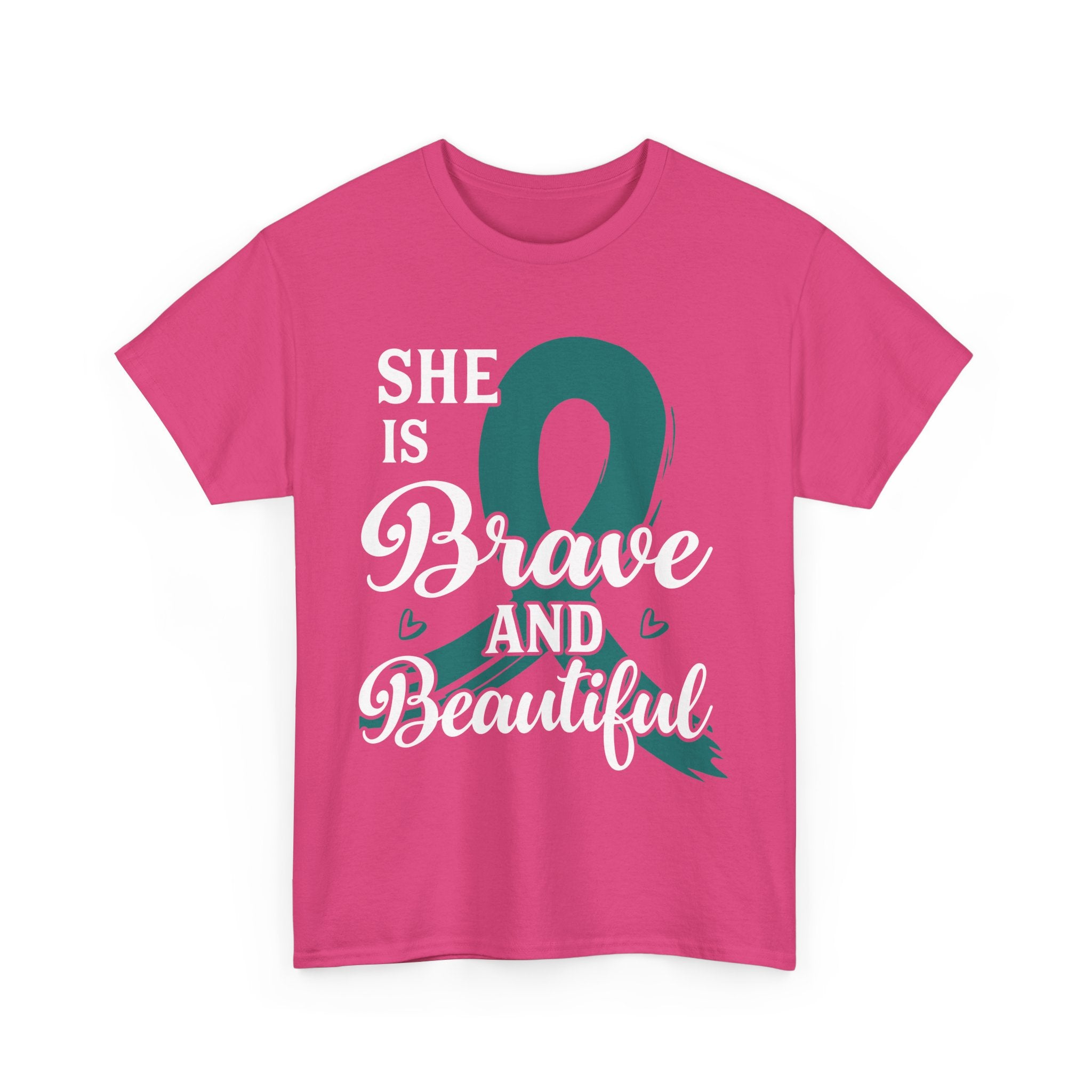 Empowering Brave & Beautiful Tee, Inspirational T-Shirt, Unisex Awareness Shirt, Gift for Support, Cancer Awareness Tee, Confidence T-Shirt