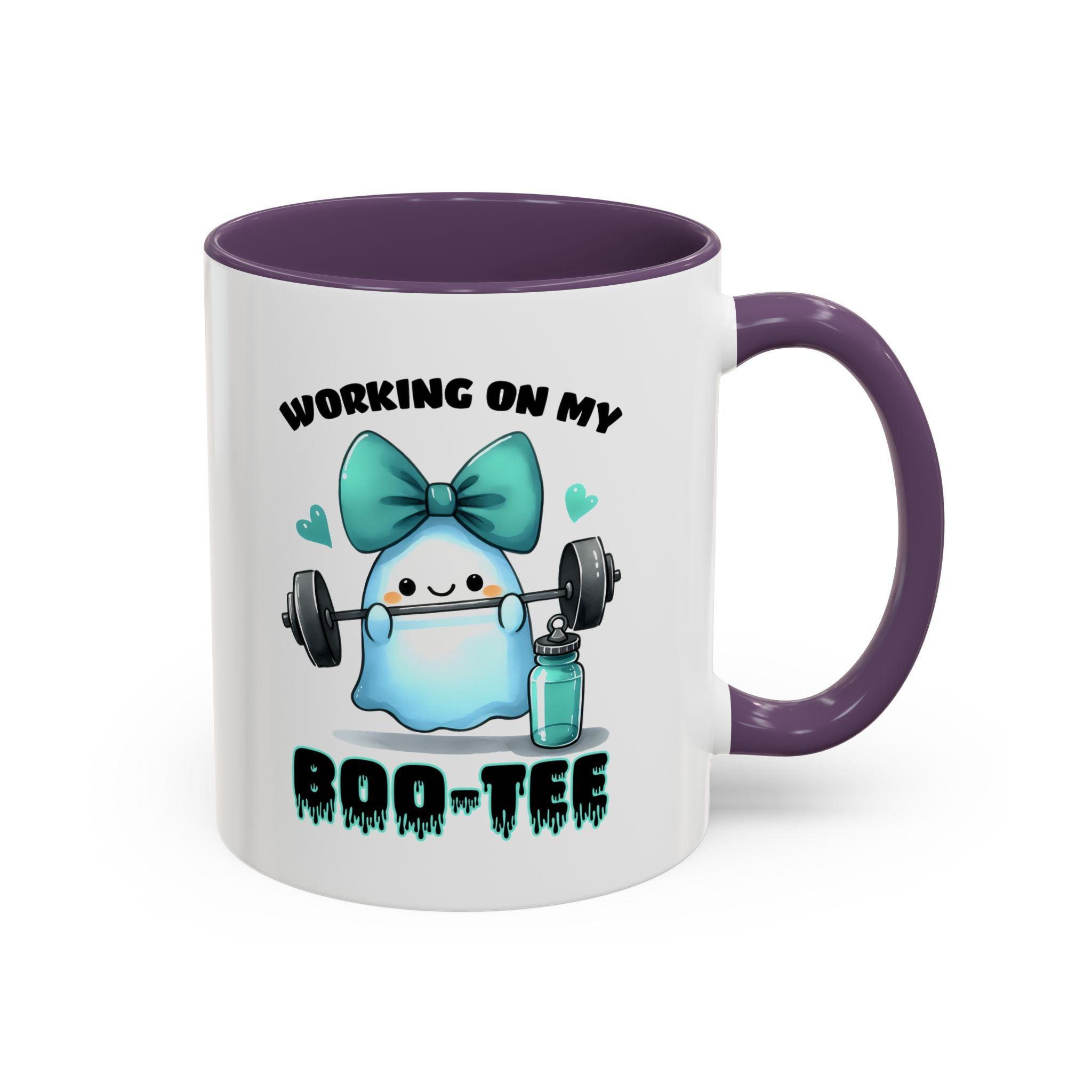 Fitness Motivation Coffee Mug, Workout Gift, Gym Decor, Boo-Tee Lover's Cup, Cute Ghost Mug