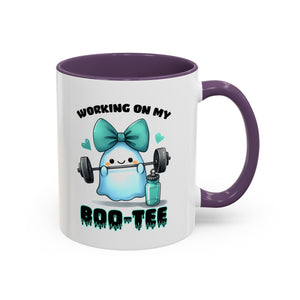 Fitness Motivation Coffee Mug, Workout Gift, Gym Decor, Boo-Tee Lover's Cup, Cute Ghost Mug
