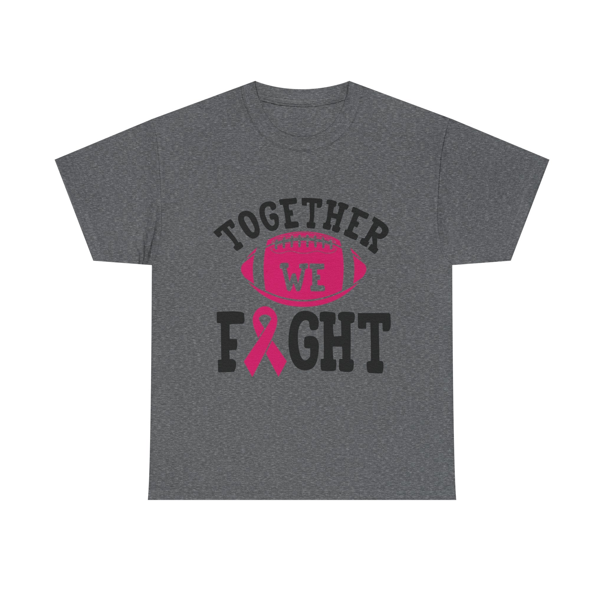 Together We Fight Football Tee, Awareness T-Shirt, Breast Cancer Support Shirt, Unisex Cotton Tee, Game Day Apparel, Gift for Him/Her