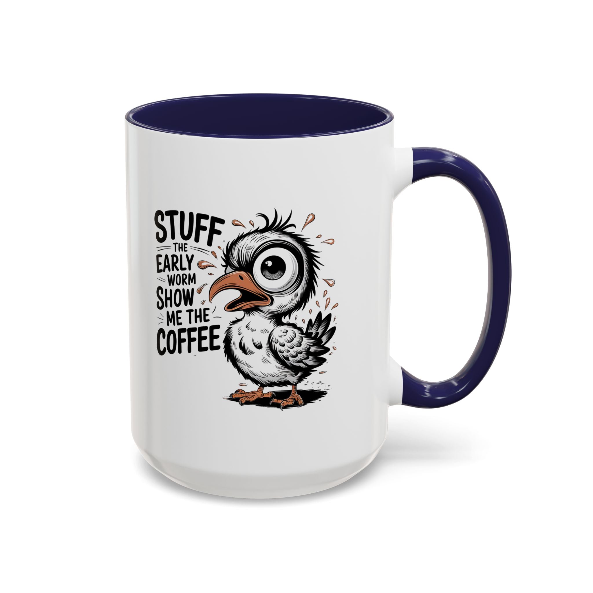 Quirky Coffee Mug with Owl Design | Gift for Coffee Lovers, Unique Office Mug, Fun Morning Coffee Cup, Bird-Themed Mug, Early Bird Gift