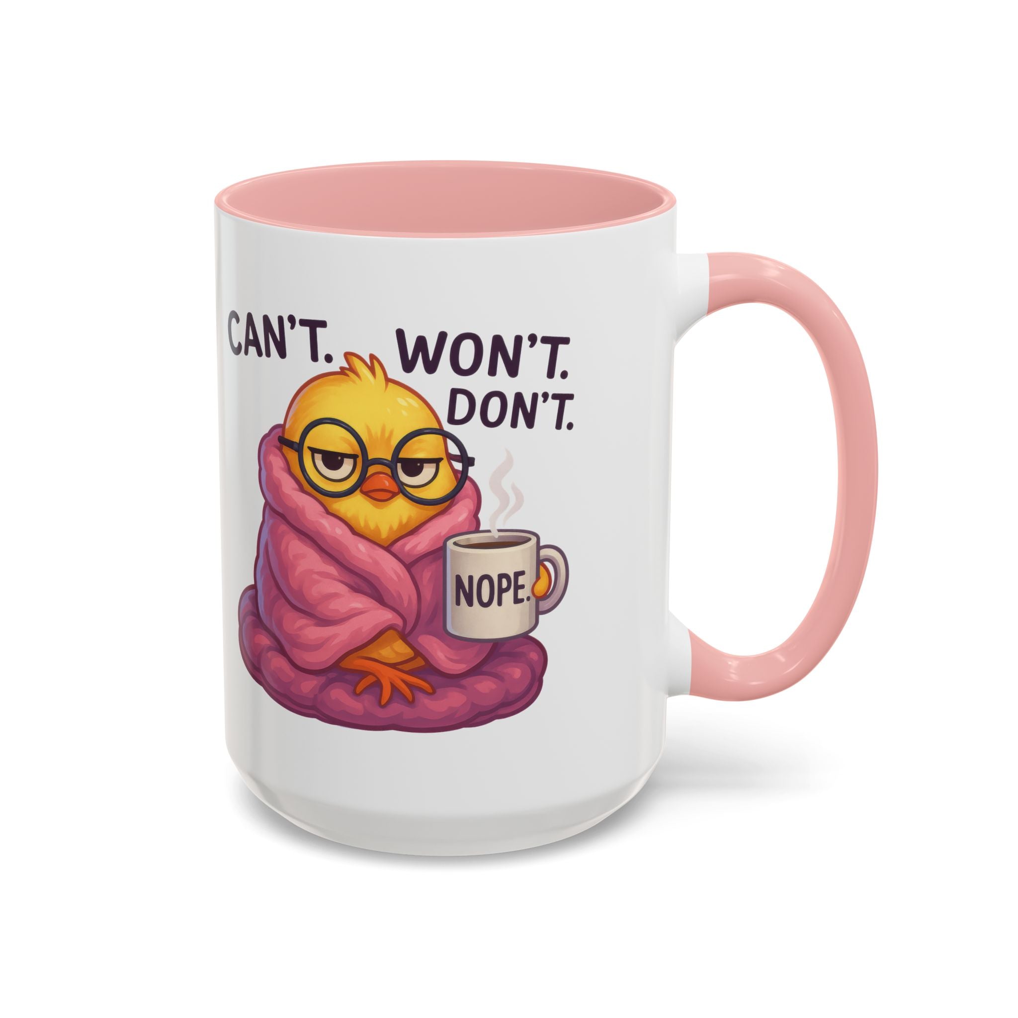 Cozy Cartoon Coffee Mug - Perfect for Lazy Days, Gifts for Friends, Cute Coffee Cups, Inspirational Morning Mug, Funny Beverage Container