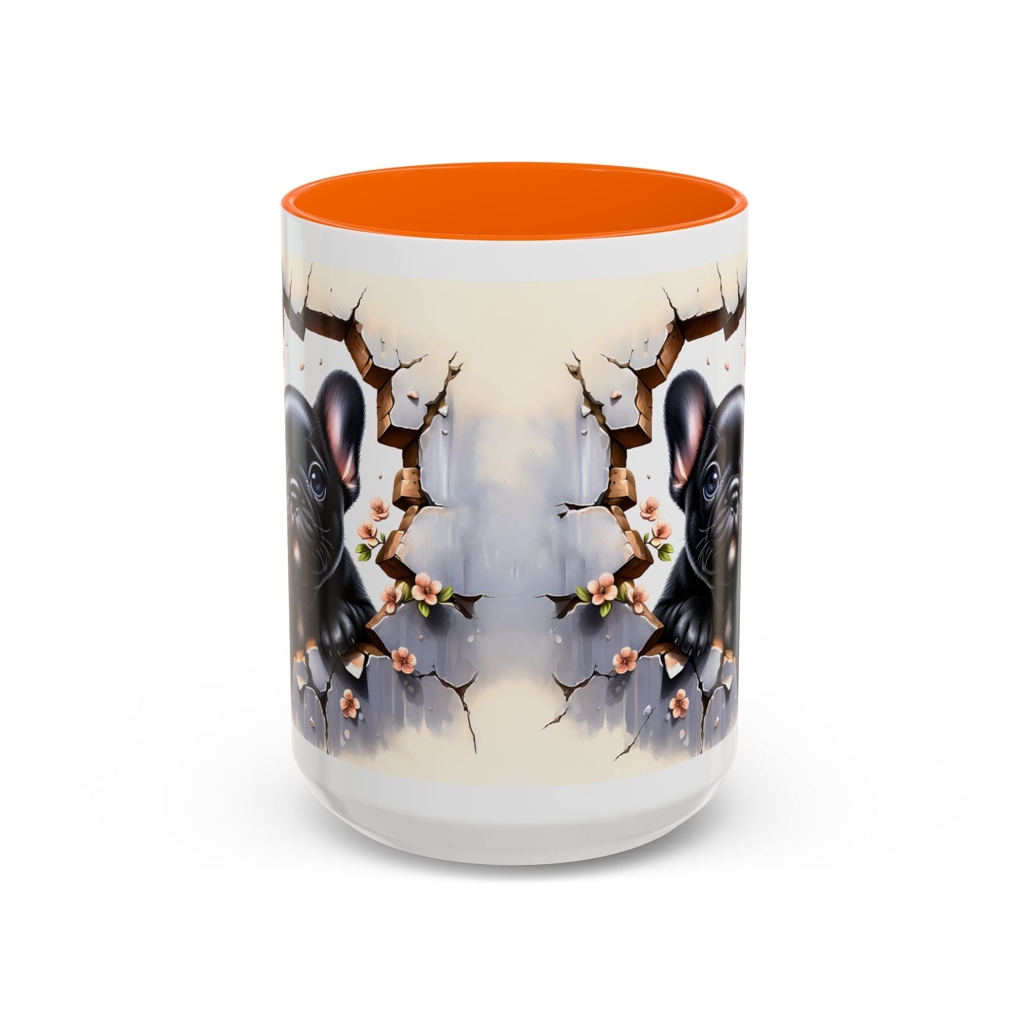 Cute French Bulldog Accent Coffee Mug, Pet Lover Gift, Dog Lover Mug, Home Office Coffee Cup, Unique Animal Print Mug