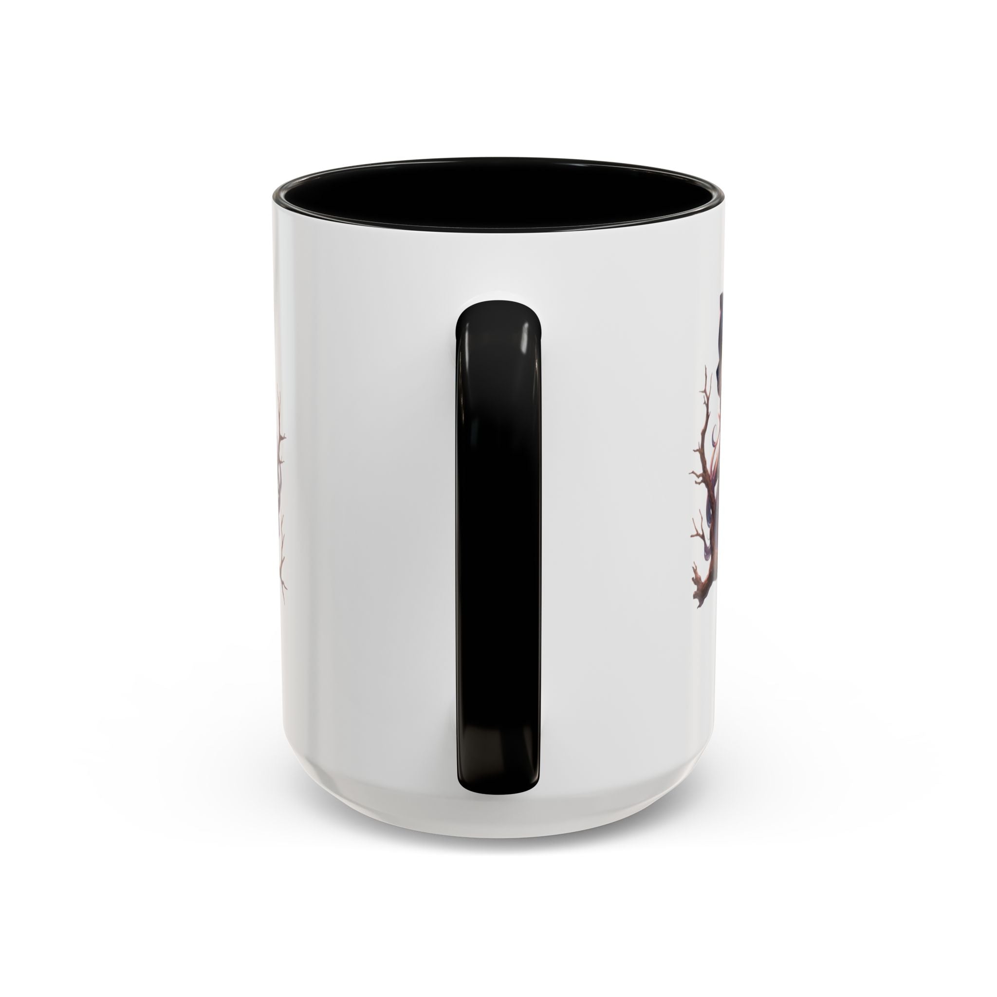gothic vampire girl in tree horror art Accent Coffee Mug (11, 15oz) png16