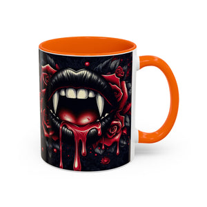 Gothic Vampire Rose Coffee Mug | Perfect for Halloween, Unique Gift, Dark Aesthetic, Gothic Decor, Horror Collectible