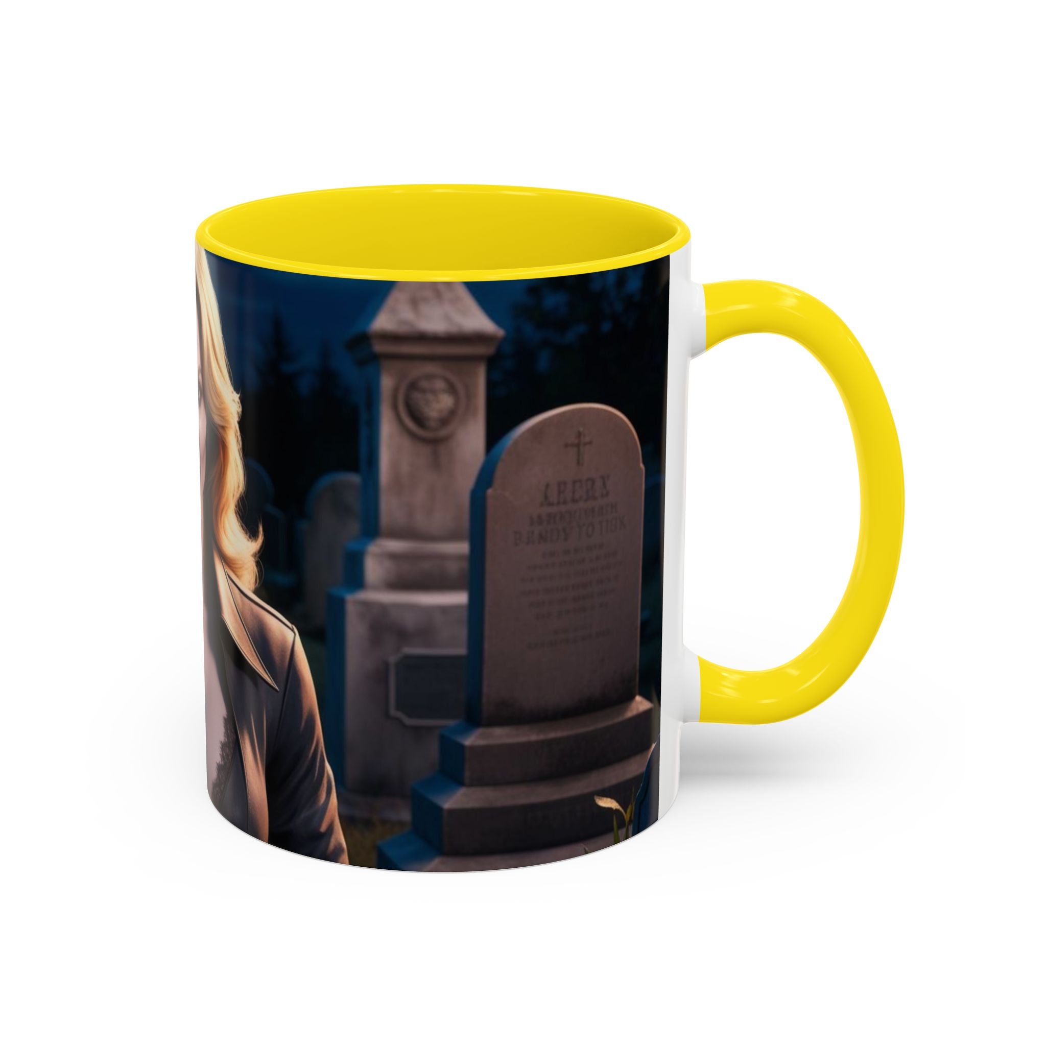 Vampire Beauty Coffee Mug – Gothic Graveyard Accent Mug fantasy horror