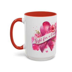 Inspirational Breast Cancer Awareness Coffee Mug - Fight for a Cure, Support Cancer Survivors, Gifts for Her, Pink Ribbon Design, [...]