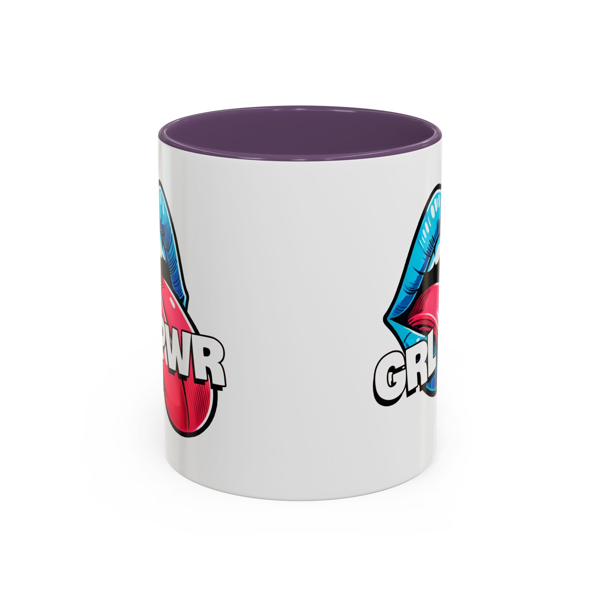 GRL PWR Accent Coffee Mug - Bold Fun Design for Empowerment, Great Gift for Friends, Coffee Lovers, Birthdays, and Celebrations