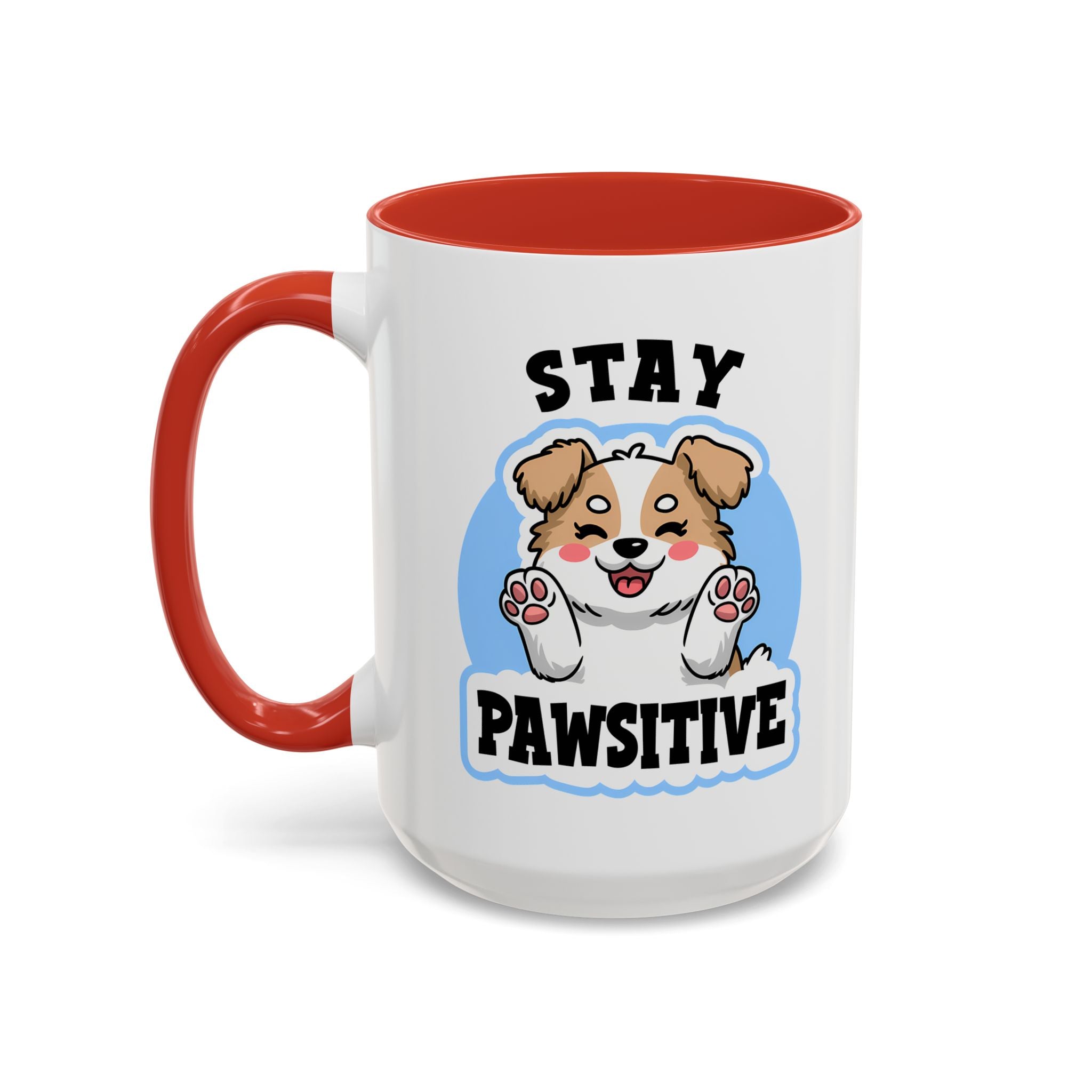 Cute Stay Pawsitive Coffee Mug - Perfect Gift for Dog Lovers mental health