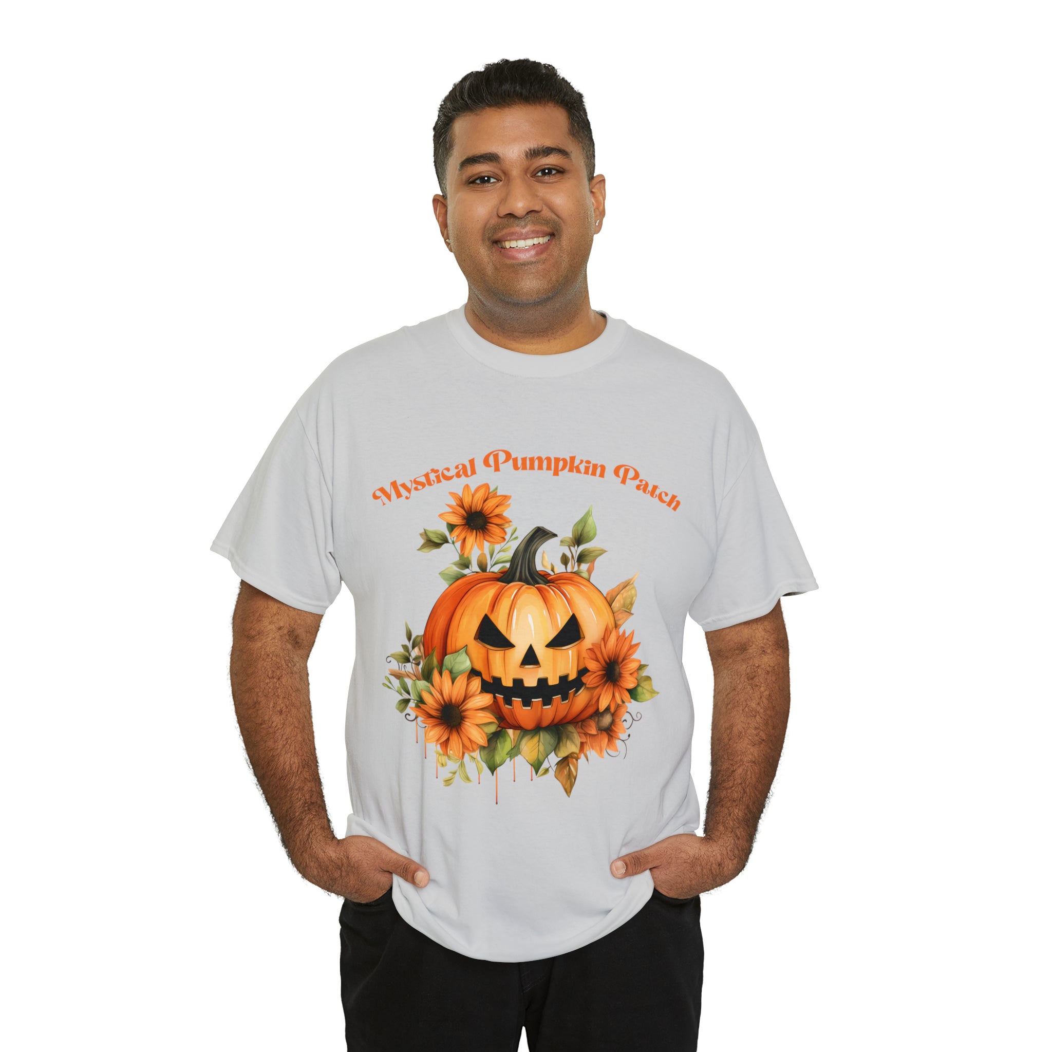Halloween unisex t shirt mystical pumkin patch fall fun stocking stuffer Unisex Heavy Cotton Tee