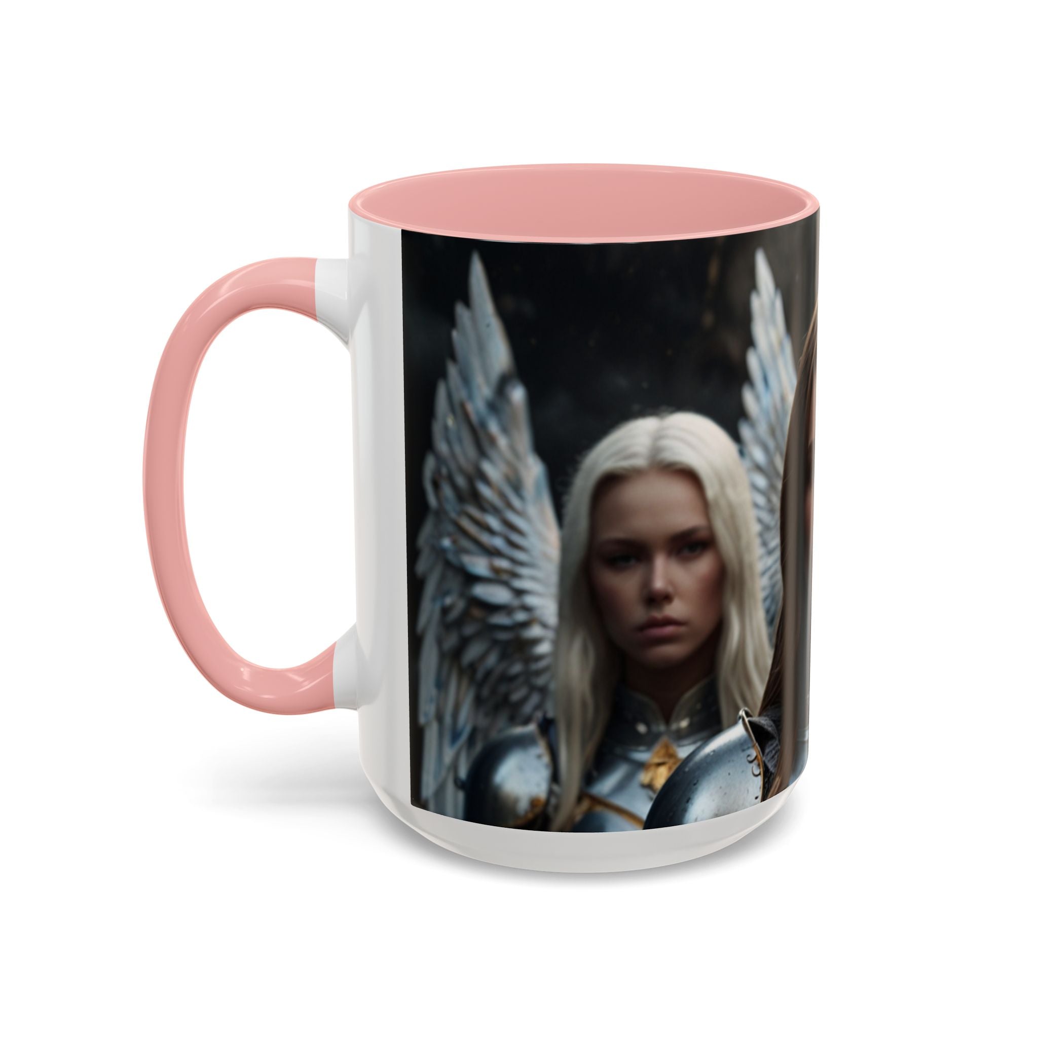 Warrior Angel Accent Coffee Mug - 11 or 15oz Ceramic Mug for Fantasy Lovers