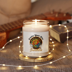 create your own sunshine positive vibes Scented Soy Candle, 9oz by mrdragonsfire
