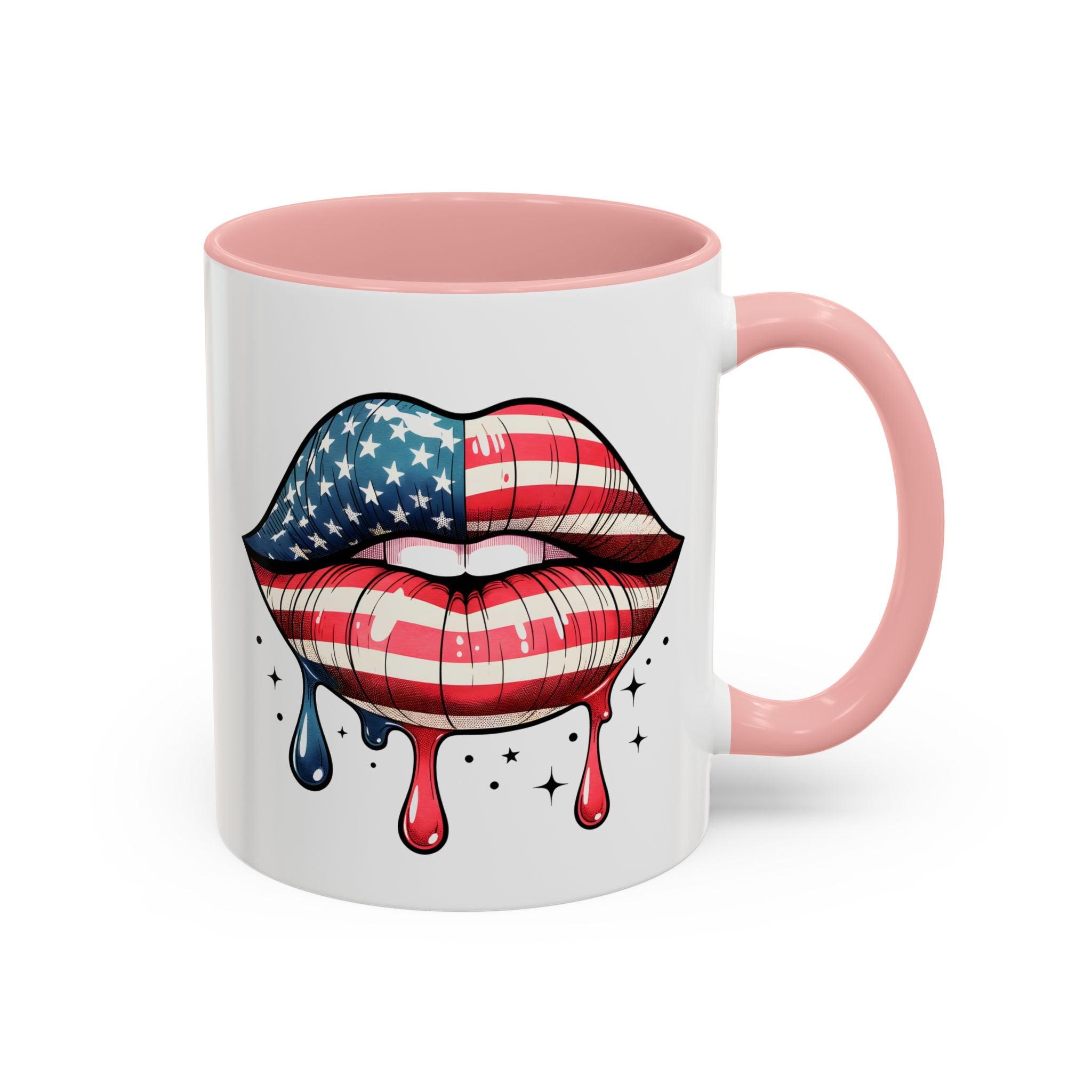 Patriotic Lip Print Coffee Mug – 11oz & 15oz