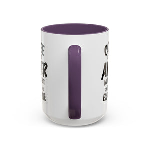 Funny Anger Management Coffee Mug, Gift for Coffee Lovers, Stress Relief, Black Accent, Humorous Cup for Friends, Office Humor, Funny Gifts