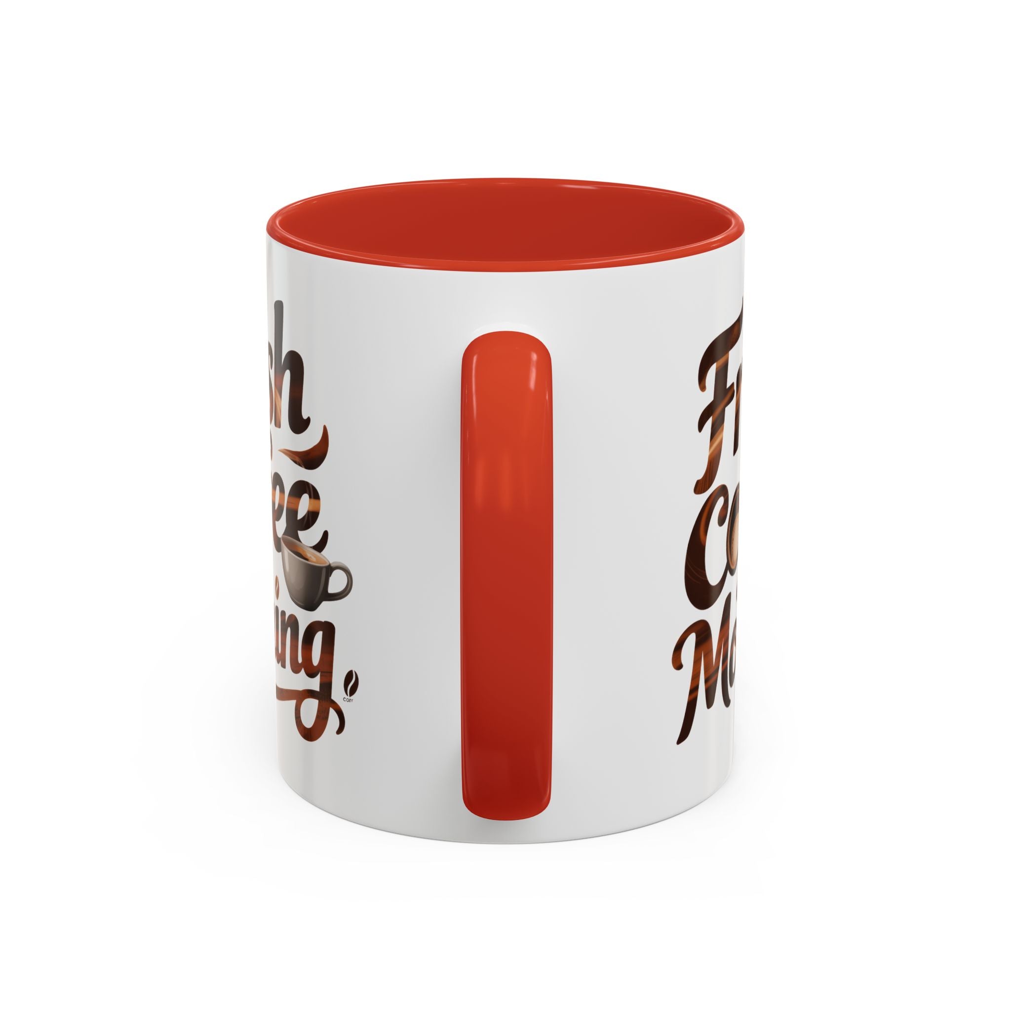 Morning Coffee Accent Mug - 'Fresh Coffee Morning' Design cup