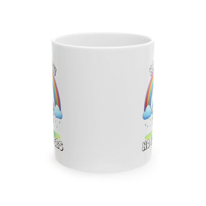 Rainbow Dreams Ceramic Mug - Cheerful Gift for Coffee Lovers, Inspirational Mug, Cute Tea Cup, Fun Custom Drinkware, Motivational Present