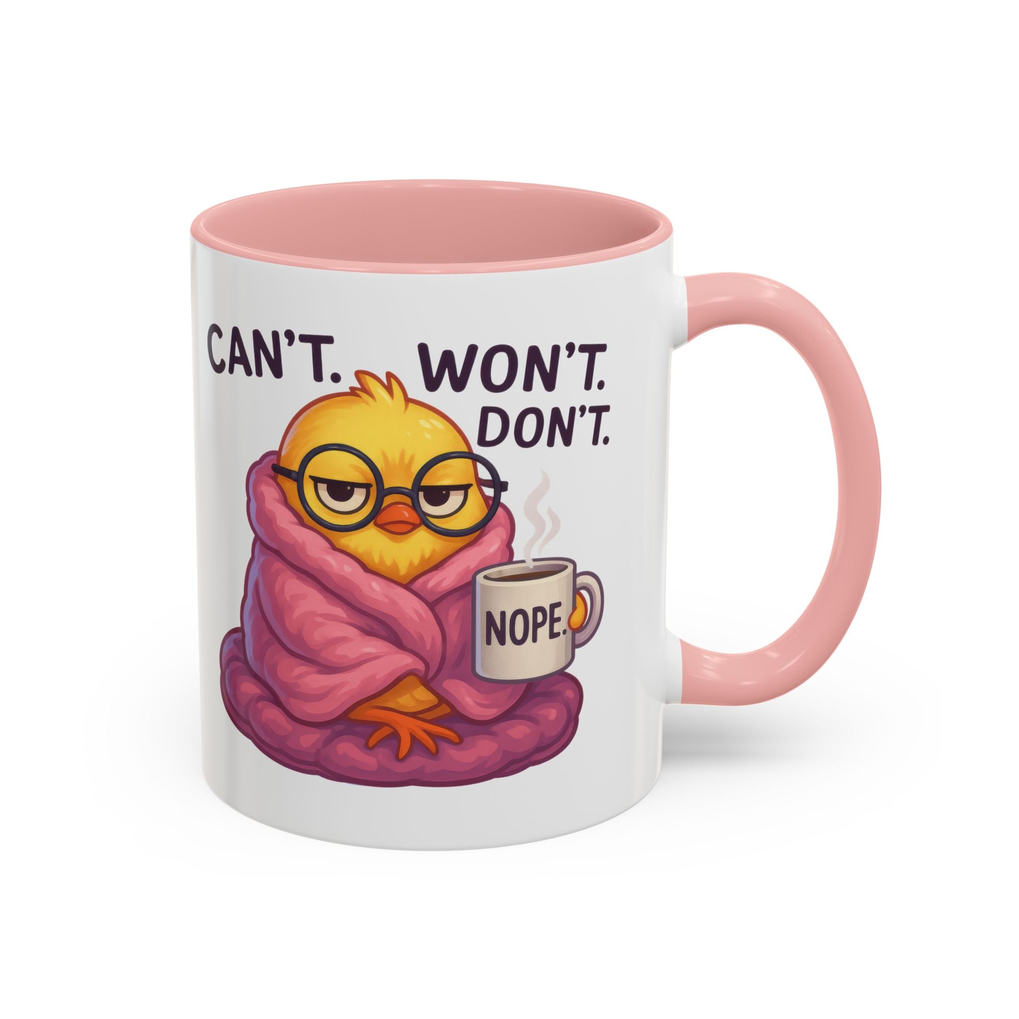 Cozy Cartoon Coffee Mug - Perfect for Lazy Days, Gifts for Friends, Cute Coffee Cups, Inspirational Morning Mug, Funny Beverage Container