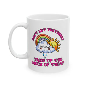 Cheerful Motivational coffee Mug - 11oz & 15oz, Inspirational Drinkware for Daily Motivation, Gift for Students, Sunshine Design