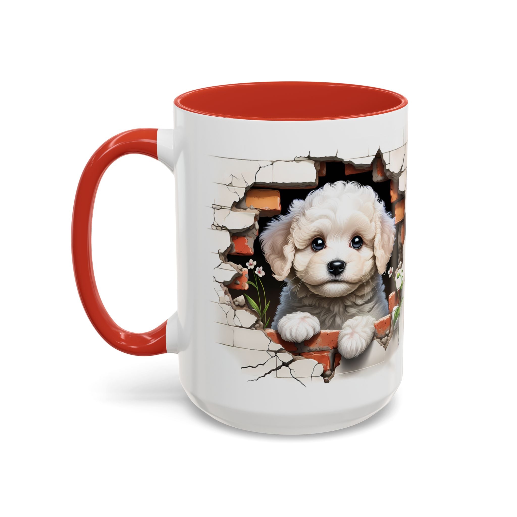 Cute Puppy Accent Coffee Mug - Adorable Dog Lover Gift, Pet-Themed Mug, Home Decor, Ideal for Gifts, Animal Enthusiast