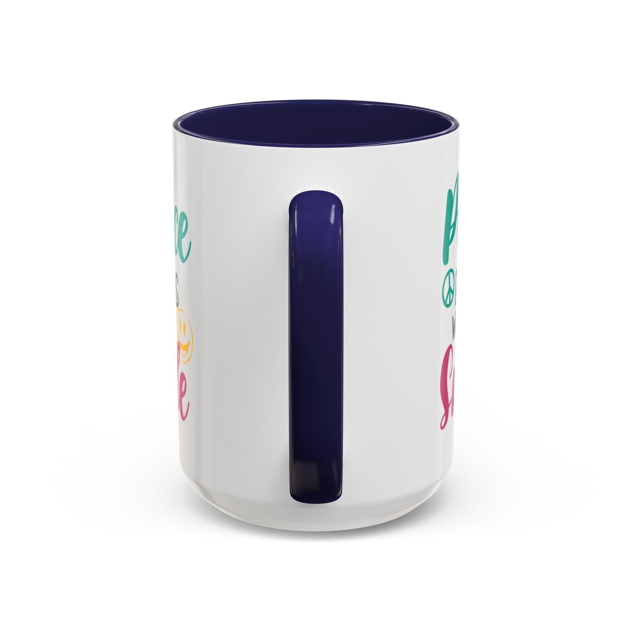 Inspirational Peace Coffee Mug - "Peace Begins with a Smile" - 11oz & 15oz