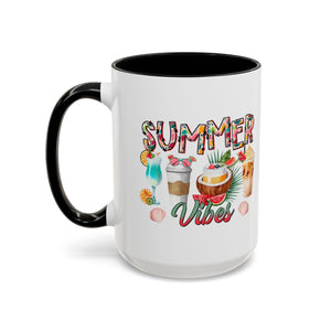Summer Vibes Accent Coffee Mug - 11oz & 15oz - Perfect for Sunny Days & Celebrations