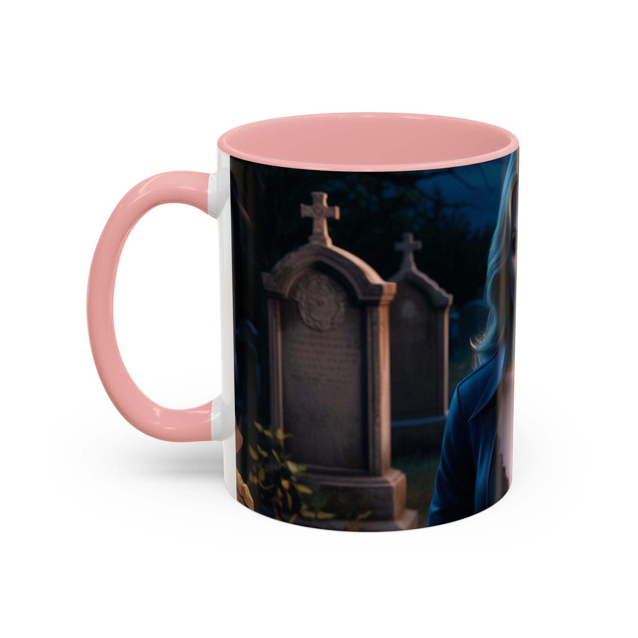 Vampire Beauty Coffee Mug – Gothic Graveyard Accent Mug fantasy horror