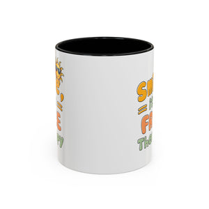 Smile It's Free Therapy Coffee Mug - Fun & Cheerful Accent Mugs for Brightening Your Day