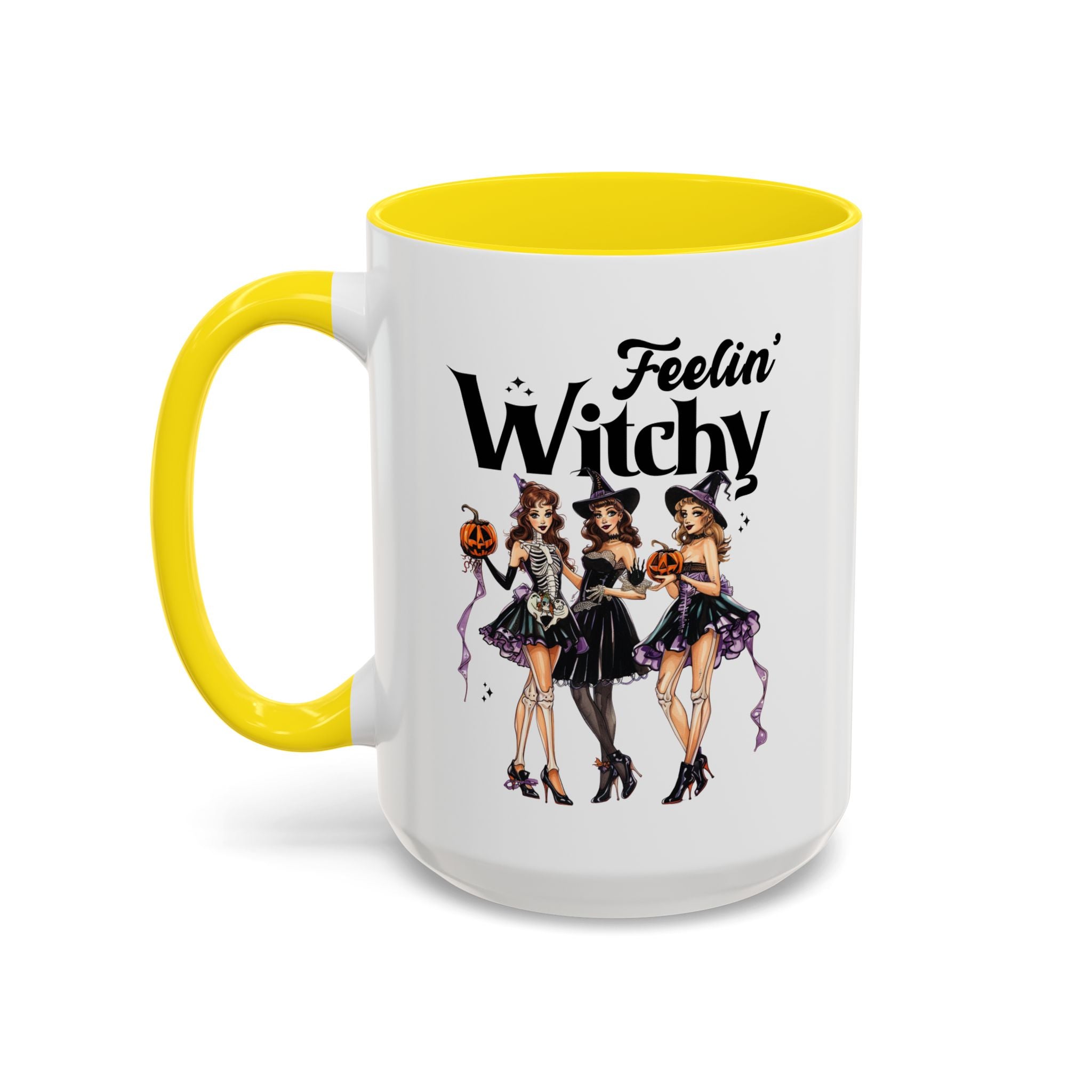 Witchy Accent Coffee Mug - Spooky Halloween Mug, Witchy Decor, Gift for Her, Fall Coffee Cup, Party Mug
