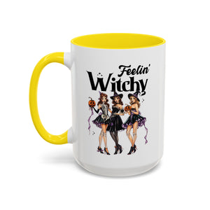 Witchy Accent Coffee Mug - Spooky Halloween Mug, Witchy Decor, Gift for Her, Fall Coffee Cup, Party Mug