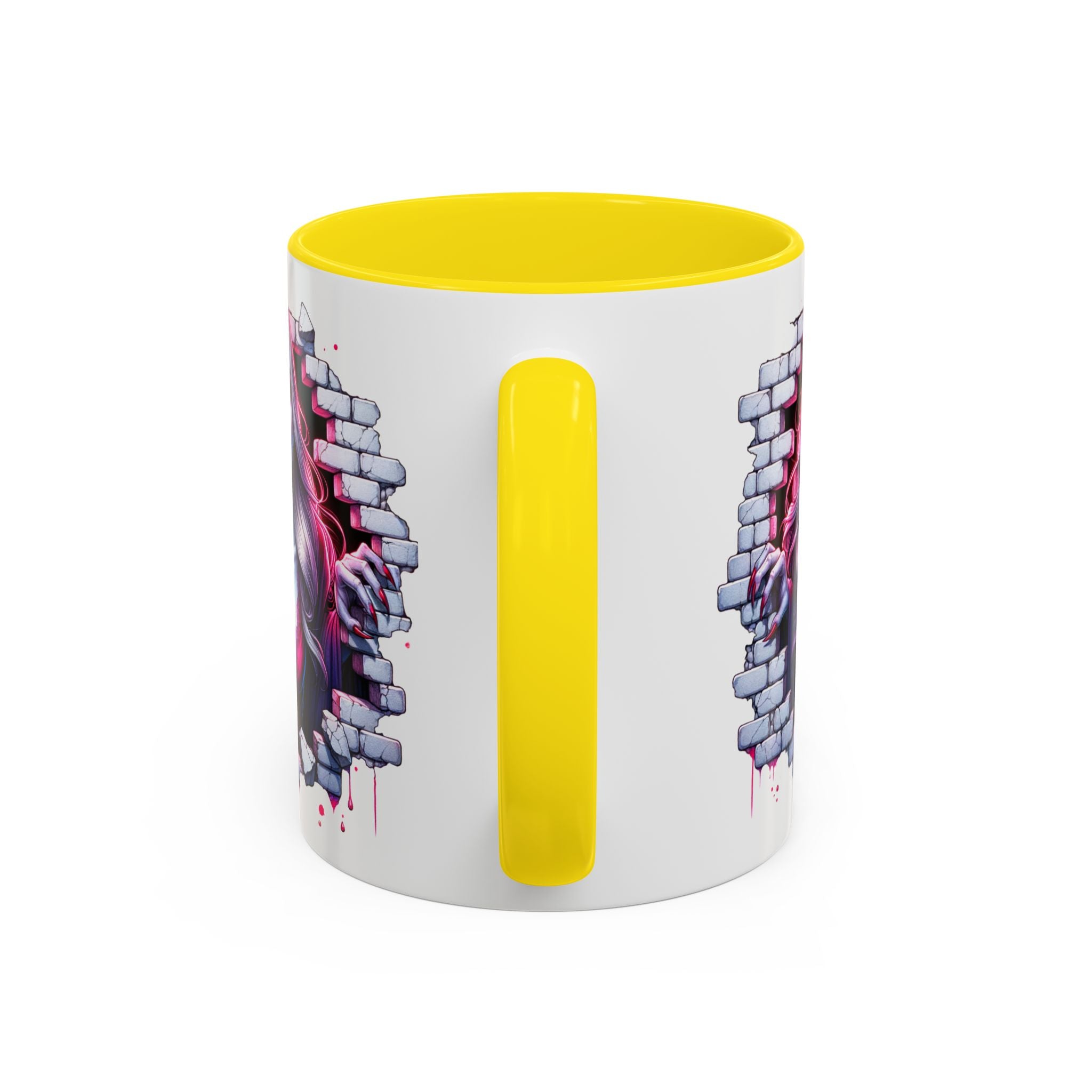 Vampire Wall Art Coffee Mug - Gothic,  Perfect Gift for Halloween, Unique Art Mug, Monster Mug, Fantasy Drinkware