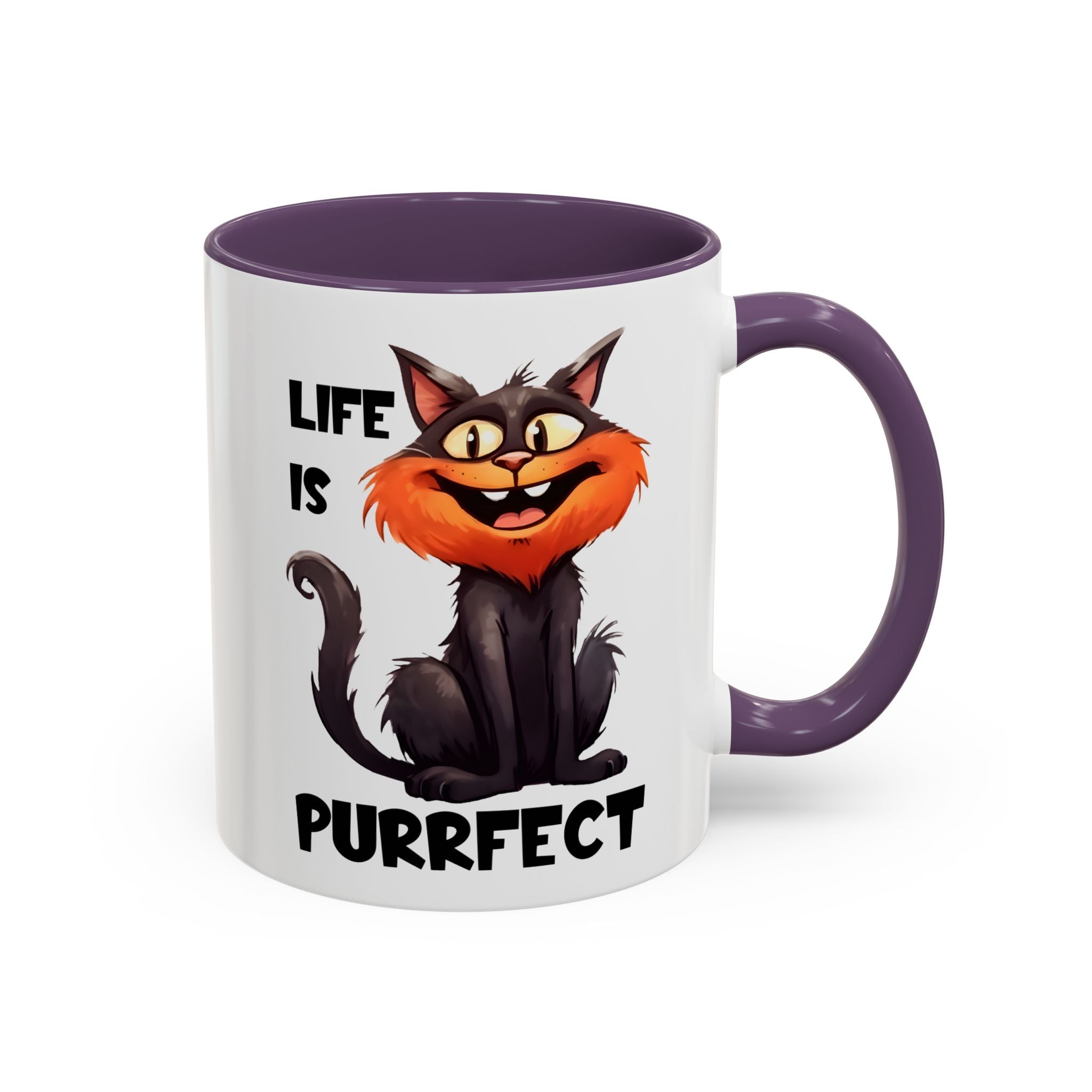 Purrfect Cat Accent Coffee Mug, Cat Lover Gift, Funny Drinkware, Cute Kitchen Accessory, Pet Owner Mug, Unique Gift Idea