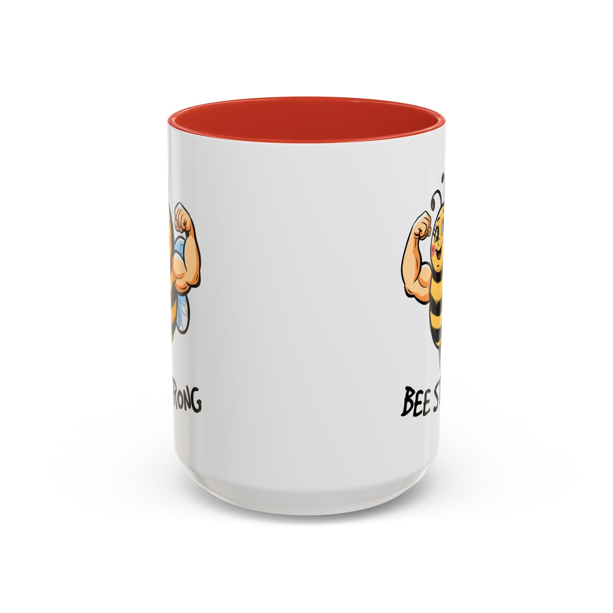 Bee Strong Accent Coffee Mug - Motivational Mug for Strength and mental health