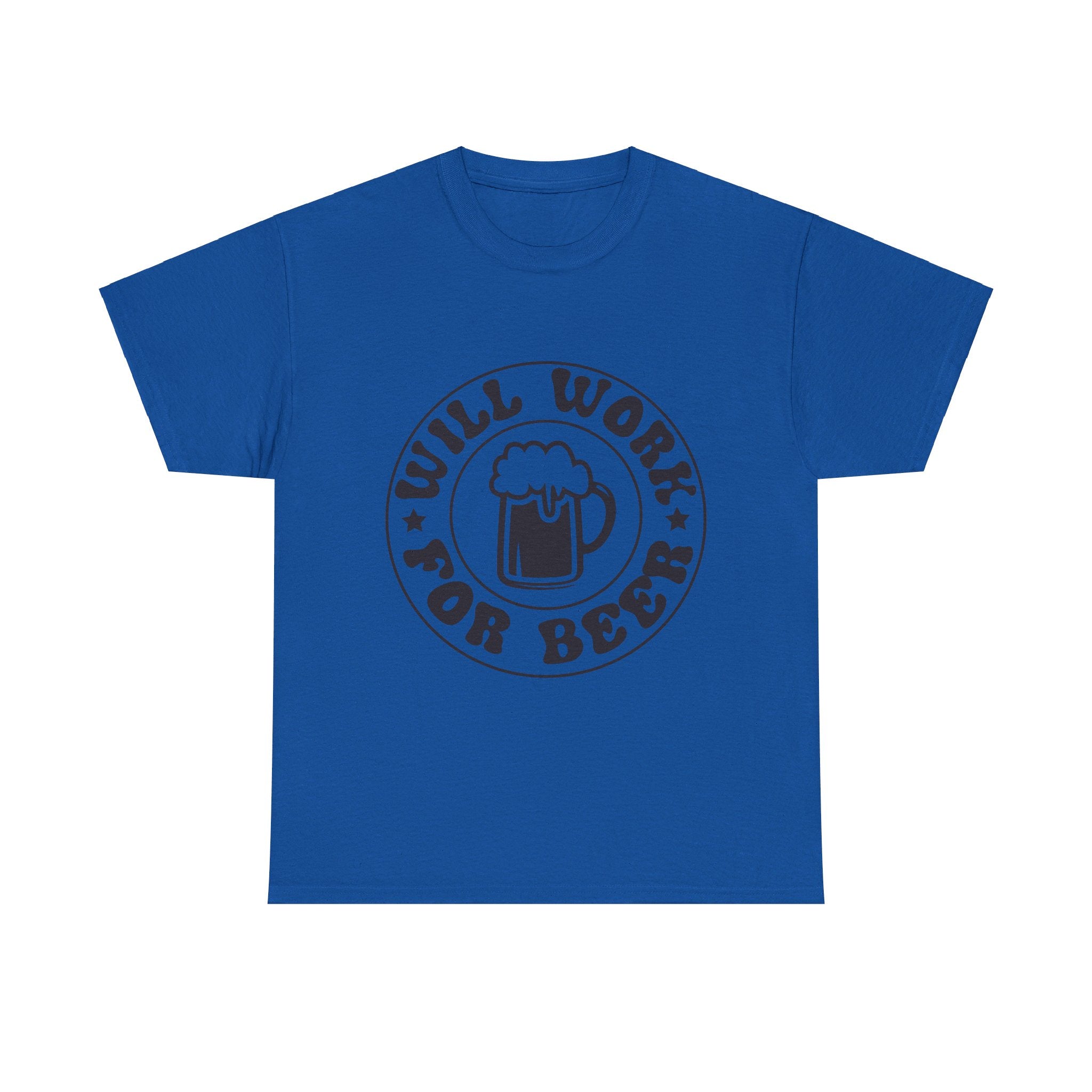 will work for beer funny Unisex Heavy Cotton Tee men women